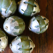 Load image into Gallery viewer, Jade, Afghanistan, China, Asia, Melons, Oval, Tin, Metal, Round, Carved, Henan, Semi-Precious, Jewellery-Making, Gem, Jewellery, Global Beads, Collection, Mix, Tigertail, Craftline, Leather, Earrings, Necklace, Anklet, Bracelet, Ethnic, Tribal, Spiritual, Jade, Unpolished, Statement, Button, Button-Shaped, Healing Qualities, Polished, Boho, Boho-Style, Beads, Imperial Gem,