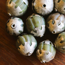Load image into Gallery viewer, Jade, Afghanistan, China, Asia, Melons, Oval, Tin, Metal, Round, Carved, Henan, Semi-Precious, Jewellery-Making, Gem, Jewellery, Global Beads, Collection, Mix, Tigertail, Craftline, Leather, Earrings, Necklace, Anklet, Bracelet, Ethnic, Tribal, Spiritual, Jade, Unpolished, Statement, Button, Button-Shaped, Healing Qualities, Polished, Boho, Boho-Style, Beads, Imperial Gem,