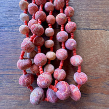 Load image into Gallery viewer, Coral, Sponge Coral, Seaside, Collection, Statement, Graduated, Red, Orange, Jewellery, Asia, Algerian, Onyx, White Metal, Sterling Silver, Topaz, Amber, Jet Black, Necklace, Bracelet, Earrings, Java,