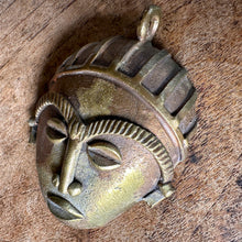 Load image into Gallery viewer, Africa, Ashanti, African, Ghana, Brass, Metal, Spiral Disks, 3rd Millennium, Mask, Lost-Wax, Central Ghana, Nigeria, Ivory Coast, Baoule, Bronze, Ancient Techniques, Krobo, Krobos, Metal-Casting, Beads, Molten Metal, Bead-Making, Modern Methods, West Africa, Tribe, Ethnic, Hearts, Fern-Like, Glass, Recycled Glass, Dentistry, Necklace, Boho-Inspired, Pendants,