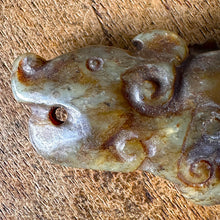 Load image into Gallery viewer, Stone, Dragon, Amulet, Chinese, Jade, Semi-Precious, Worn, Broken Limbs, Collectors, Talisman, Jewellery, Necklace, Tribal, Ethnic, Imperial, Power, Water,