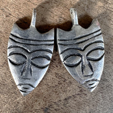 Load image into Gallery viewer, Masks, Ashanti, Ghana, West Africa, Silver, Pendants, Metal, Jewellery, Necklaces, Earrings,