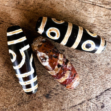 Load image into Gallery viewer, Agate, Etched, Rare, Collectible, Semi-Precious, dZi, Two-Eye, Eight-Eye, Tibet, Bhutan, Nepal, Ladakh, Jewellery-Making, Beads, Collection, Necklace, Anklet, Bracelet, Earrings, Ethnic, Tribal, Amulets, Currency, Trading, Old, Spiritual, Luck, Happiness,
