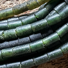 Load image into Gallery viewer, Afghanistan, Jade, Green, Asia, Semi-Precious, Ethnic-Style, Tribal, Jewellery, Necklace, Bracelet, Earrings, Nomadic, Unpolished, Cylinder Tubes, Rare,