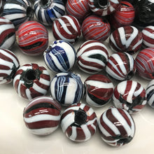 Load image into Gallery viewer, India, Rock Candy, Glass, Brown, Blue, Pink, White, Mix, India, Glazed, Glass, Collection, Beads, Indian, Varanasi, Jewellery, Bracelet, Necklace, Earrings, Bead Curtain, Suncatcher,
