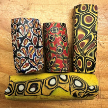 Load image into Gallery viewer, Africa, African, Glass, Trade, African Trade Beads, Millefiori, Thousand Flowers, Multicoloured, Slave Beads, Hippy Beads, Love Beads, Mosaic Beads, Murrine, Rods, Canes, Currency, European Traders, Plateau Continent, Ivory, Food, Fabric, Gold, Status Symbol, Palm Oil, Slaves, Ethnic-Styled Jewellery, Flower Pattern, Appreciate, Investment, Rare, Collectable, Antique, Venice, Venetian,