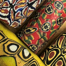 Load image into Gallery viewer, Africa, African, Glass, Trade, African Trade Beads, Millefiori, Thousand Flowers, Multicoloured, Slave Beads, Hippy Beads, Love Beads, Mosaic Beads, Murrine, Rods, Canes, Currency, European Traders, Plateau Continent, Ivory, Food, Fabric, Gold, Status Symbol, Palm Oil, Slaves, Ethnic-Styled Jewellery, Flower Pattern, Appreciate, Investment, Rare, Collectable, Antique, Venice, Venetian,