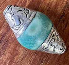 Load image into Gallery viewer, Turquoise, Polished, Semi-Precious, Matrix, Veins, Black, Brown, Himalayas, Necklace, Anklet, Pendant, Spiritual, Healing Qualities, Ethnic, Tribal, United States, Iran, Turkey, Chile, Tibet, Mexico, China, Statement, Green, Blue, Gemstone,