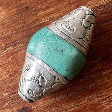 Load image into Gallery viewer, Turquoise, Polished, Semi-Precious, Matrix, Veins, Black, Brown, Himalayas, Necklace, Anklet, Pendant, Spiritual, Healing Qualities, Ethnic, Tribal, United States, Iran, Turkey, Chile, Tibet, Mexico, China, Statement, Green, Blue, Gemstone,