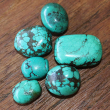 Load image into Gallery viewer, Turquoise, Polished, Semi-Precious, Matrix, Veins, Pebbles, Black, Brown, Rare, Tibet, Himalayas, Slabs, Arizona, Nugget, Nugget, Jewellery-Making, Jewellery, Beaders, Collection, Mix, Boho, Trendy, Up-Market, Rectangle, Necklace, Anklet, Bracelet, Earrings, Spiritual, Healing Qualities, Ethnic, Tribal, United States, Iran, Turkey, Chile, Tibet, Mexico, China, Statement, Green, Blue, Gemstone,