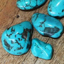 Load image into Gallery viewer, Turquoise, Polished, Semi-Precious, Matrix, Veins, Pebbles, Black, Brown, Rare, Tibet, Himalayas, Slabs, Arizona, Nugget, Nugget, Jewellery-Making, Jewellery, Beaders, Collection, Mix, Boho, Trendy, Up-Market, Rectangle, Necklace, Anklet, Bracelet, Earrings, Spiritual, Healing Qualities, Ethnic, Tribal, United States, Iran, Turkey, Chile, Tibet, Mexico, China, Statement, Green, Blue, Gemstone, Bracelet, Earrings,