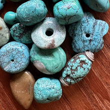 Load image into Gallery viewer, Turquoise, Polished, Semi-Precious, Matrix, Veins, Black, Brown, Himalayas, Slabs, Arizona, Nugget, Nugget, Jewellery-Making, Jewellery, Beaders, Collection, Mix, Necklace, Anklet, Bracelet, Earrings, Spiritual, Healing Qualities, Ethnic, Tribal, United States, Iran, Turkey, Chile, Tibet, Mexico, China, Statement, Green, Blue, Gemstone, Pebbles,
