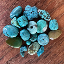 Load image into Gallery viewer, Turquoise, Polished, Semi-Precious, Matrix, Veins, Black, Brown, Himalayas, Slabs, Arizona, Nugget, Nugget, Jewellery-Making, Jewellery, Beaders, Collection, Mix, Necklace, Anklet, Bracelet, Earrings, Spiritual, Healing Qualities, Ethnic, Tribal, United States, Iran, Turkey, Chile, Tibet, Mexico, China, Statement, Green, Blue, Gemstone, Pebbles,
