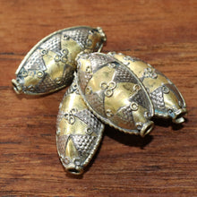 Load image into Gallery viewer, Kazakh Beads, Kazakh, Metal, Afghanistan, Metal, Kazakhstan, Ural Mountains, Rare, Hand-Made, False Granulation, Silver, Brass, Turkoman, Imperfections, Jewellery, Global Beads, Collection, Mix, Kuchi, Tigertail, Craftline, Leather, Necklace, Earrings, Ethnic, Tribal, Statement Jewellery, Top-Drill, Hole,