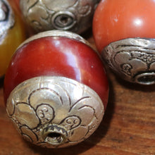 Load image into Gallery viewer, Tibet Beads, Jewellery-Making, Silver, Resin, Crackle, Tibet, Imperfections, Jewellery, Global Beads, Collection, Mix, Tigertail, Coral, Jasper, Craftline, Leather, Necklace, Earrings, Ethnic, Tribal, Statement Jewellery, Top-Drill, Hole, Himalayas, Bracelet, Anklet, Bangle, Turquoise, Currency, Trading, Himalayas, Curling Stones,