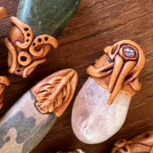 Load image into Gallery viewer, Polymer Clay, Semi-Precious, Pendant, Handcrafted, Rose Quartz, Natural Pyrite, Agate, Zebra Stone, Aventurine, Tiger Eye, Jade, Bails,