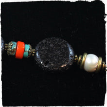 Load image into Gallery viewer, Brass, Beads, Lava Stone, Rose Dakin, Unique, Hand-Crafted, Afghanistan, Papua New Guinea, Nepal, Africa, Europe, India, Jewellery, Hubei, Wearable Art, Margaret River, World, Canadian Indian Heritage, Broome, Ocean Jasper, Lapis Lazuli, Malachite, Turquoise, Coral, Pearl Shell, Bone, Wood, Metal, Ethnic, Tribal, Statement, Western Australia,
