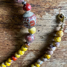 Load image into Gallery viewer, Semi-Precious, Turkoman, Central Asia, Wire-Whipped Filigree, Beads, Brass, Rose Dakin, Unique, Mookaite, Red Jasper, Traditional, Hand-Crafted, Afghanistan, Nepal, Africa, Europe, India, Broome, Margaret River, World, Jewellery, Wearable Art, Canadian Indian Heritage, Lapis Lazuli, Malachite, Turquoise, Coral, Pearl Shell, Bone, Wood, Metal, Ethnic, Tribal, Statement, Western Australia,
