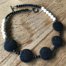 Load image into Gallery viewer, Silver, Beads, Lava Stone, Howlite, Sterling, Indian Sterling Silver, Rose Dakin, Unique, Traditional, Hand-Crafted, Afghanistan, Papua New Guinea, Nepal, Africa, Europe, India, Jewellery, Wearable Art, Canadian Indian Heritage, lapis lazuli, malachite, turquoise, coral, pearl shell, bone, wood, metal, ethnic, jewellery, tribal, statement,
