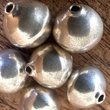 Load image into Gallery viewer, Silver, HillTribe, Spin-Top Rounds, Pure Silver, Hill Tribe, Thailand, Karen HillTribe, Beads, Metal, Charms, Pendants, 99.9%, Vietnam, Chasing, Hammer, Traditional Tools, Hand-Crafted, Artisans, Chasing Hammer, Silversmith, Ethnic, Jewellery, Earrings, Beaders, Bracelet, Necklace, Anklet, Tribal, Statement,