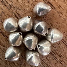 Load image into Gallery viewer, Silver, HillTribe, Rounded Bicones, Pure Silver, Hill Tribe, Thailand, Karen HillTribe, Beads, Metal, Charms, Pendants, 99.9%, Vietnam, Chasing, Hammer, Traditional Tools, Hand-Crafted, Artisans, Chasing Hammer, Silversmith, Ethnic, Jewellery, Earrings, Beaders, Bracelet, Necklace, Anklet, Tribal, Statement,
