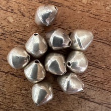Load image into Gallery viewer, Silver, HillTribe, Rounded Bicones, Pure Silver, Hill Tribe, Thailand, Karen HillTribe, Beads, Metal, Charms, Pendants, 99.9%, Vietnam, Chasing, Hammer, Traditional Tools, Hand-Crafted, Artisans, Chasing Hammer, Silversmith, Ethnic, Jewellery, Earrings, Beaders, Bracelet, Necklace, Anklet, Tribal, Statement,