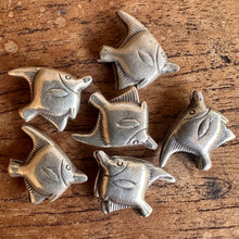 Load image into Gallery viewer, Silver, HillTribe, Angel Fish, Pure Silver, Hill Tribe, Thailand, Karen HillTribe, Beads, Metal, Charms, Pendants, 99.9%, Vietnam, Chasing, Hammer, Traditional Tools, Hand-Crafted, Artisans, Chasing Hammer, Silversmith, Ethnic, Jewellery, Beaders, Bracelet, Necklace, Anklet, Tribal, Statement,