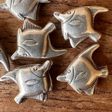 Load image into Gallery viewer, Silver, HillTribe, Angel Fish, Pure Silver, Hill Tribe, Thailand, Karen HillTribe, Beads, Metal, Charms, Pendants, 99.9%, Vietnam, Chasing, Hammer, Traditional Tools, Hand-Crafted, Artisans, Chasing Hammer, Silversmith, Ethnic, Jewellery, Beaders, Bracelet, Necklace, Anklet, Tribal, Statement,