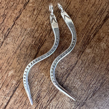 Load image into Gallery viewer, Silver, HillTribe, Charms, Snake, Leaf, Pure Silver, Hill Tribe, Thailand, Karen HillTribe, Beads, Metal, Charms, Hammered, Pendants, 99.9%, Vietnam, Chasing, Hammer, Traditional Tools, Hand-Crafted, Artisans, Chasing Hammer, Silversmith, Ethnic, Jewellery, Earrings, Beaders, Bracelet, Necklace, Anklet, Tribal, Statement,
