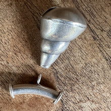 Load image into Gallery viewer, Silver, HillTribe, Spiral Shell Pendant, Pure Silver, Hill Tribe, Curved Noodle Tube, Thailand, Karen HillTribe, Beads, Metal, Charms, Hammered, Pendants, 99.9%, Vietnam, Chasing, Hammer, Traditional Tools, Hand-Crafted, Artisans, Chasing Hammer, Silversmith, Ethnic, Jewellery, Earrings, Beaders, Bracelet, Necklace, Anklet, Tribal, Conch,