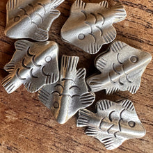 Load image into Gallery viewer, Silver, HillTribe, Skate, Skate-Like Fish, Pure Silver, Hill Tribe, Thailand, Karen HillTribe, Beads, Metal, Charms, Pendants, 99.9%, Vietnam, Chasing, Hammer, Traditional Tools, Hand-Crafted, Artisans, Chasing Hammer, Silversmith, Ethnic, Jewellery, Beaders, Bracelet, Necklace, Anklet, Tribal, Statement,