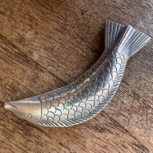 Load image into Gallery viewer, Silver, HillTribe, Fish, Pendant, Pure Silver, Hill Tribe, Thailand, Karen HillTribe, Beads, Metal, Hammered, Embossed, Pendants, 99.9%, Vietnam, Chasing, Hammer, Traditional Tools, Hand-Crafted, Artisans, Chasing Hammer, Silversmith, Ethnic, Jewellery, Earrings, Beaders, Bracelet, Necklace, Anklet, Tribal, Statement,