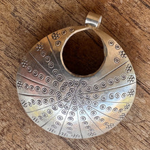 Load image into Gallery viewer, Silver, HillTribe, Pendant, Pure Silver, Hill Tribe, Thailand, Karen HillTribe, Beads, Metal, Charms, Hammered, Pendants, 99.9%, Vietnam, Chasing, Hammer, Traditional Tools, Hand-Crafted, Artisans, Chasing Hammer, Silversmith, Ethnic, Jewellery, Earrings, Beaders, Bracelet, Necklace, Anklet, Tribal, Statement,