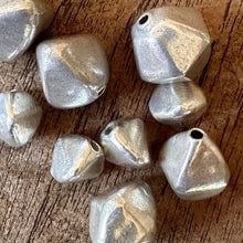 Load image into Gallery viewer, Silver, HillTribe, Bicone, Pure Silver, Hill Tribe, Thailand, Karen HillTribe, Beads, Metal, Charms, Hammered, Pendants, 99.9%, Vietnam, Chasing, Hammer, Traditional Tools, Hand-Crafted, Artisans, Chasing Hammer, Silversmith, Ethnic, Jewellery, Earrings, Beaders, Bracelet, Necklace, Anklet, Tribal, Statement,