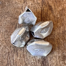Load image into Gallery viewer, Silver, HillTribe, Hexagon, Charms, Pure Silver, Hill Tribe, Thailand, Silver Eye, Karen HillTribe, Beads, Metal, Charms, Hammered, Pendants, 99.9%, Vietnam, Chasing, Hammer, Traditional Tools, Hand-Crafted, Artisans, Chasing Hammer, Silversmith, Ethnic, Jewellery, Earrings, Beaders, Bracelet, Necklace, Anklet, Tribal, Statement,
