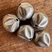 Load image into Gallery viewer, Silver, HillTribe, Balls, Puncture, Pure Silver, Puff, Hill Tribe, Thailand, Karen HillTribe, Puff Fish, Beads, Metal, Charms, Pendants, 99.9%, Vietnam, Chasing, Hammer, Traditional Tools, Hand-Crafted, Artisans, Chasing Hammer, Silversmith, Ethnic, Jewellery, Beaders, Bracelet, Necklace, Anklet, Tribal, Statement,