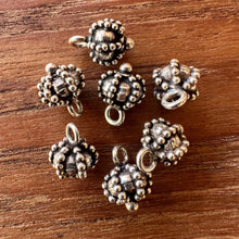 Load image into Gallery viewer, Sterling Silver, India, 925, Metal, Beads, Bauble, Silver, Dangle, Charms, Pendants, Crafted, Silversmiths, Jewellery, Indian, Ethnic, Tribal, Bracelets, Earrings, Necklaces, Copper, Zinc, Nickel, Statement Jewellery, Sub-Continent,