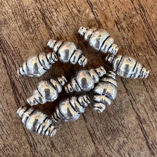 Load image into Gallery viewer, Sterling Silver, India, 925, Croissant-Shaped, Metal, Roly-Poly, Beads, Silver, Dangle, Charms, Pendants, Crafted, Silversmiths, Jewellery, Indian, Ethnic, Tribal, Bracelets, Earrings, Necklaces, Copper, Zinc, Nickel, Statement Jewellery,