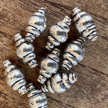 Load image into Gallery viewer, Sterling Silver, India, 925, Croissant-Shaped, Metal, Roly-Poly, Beads, Silver, Dangle, Charms, Pendants, Crafted, Silversmiths, Jewellery, Indian, Ethnic, Tribal, Bracelets, Earrings, Necklaces, Copper, Zinc, Nickel, Statement Jewellery,
