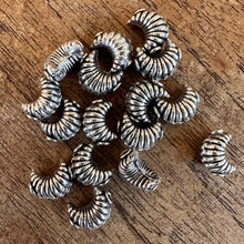 Load image into Gallery viewer, Sterling Silver, India, 925, Half-Moon Slaters, Metal, Beads, Silver, Dangle, Charms, Pendants, Crafted, Silversmiths, Jewellery, Indian, Ethnic, Tribal, Bracelets, Earrings, Necklaces, Copper, Zinc, Nickel, Statement Jewellery,