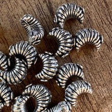 Load image into Gallery viewer, Sterling Silver, India, 925, Half-Moon Slaters, Metal, Beads, Silver, Dangle, Charms, Pendants, Crafted, Silversmiths, Jewellery, Indian, Ethnic, Tribal, Bracelets, Earrings, Necklaces, Copper, Zinc, Nickel, Statement Jewellery,
