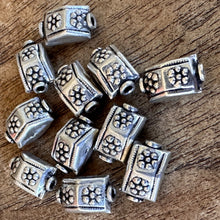 Load image into Gallery viewer, Sterling Silver, India, 925, Antique-Style, Daisy, Diamond-Shaped, Bix-Like, Flower Imprints, Metal, Beads, Silver, Charms, Pendants, Crafted, Silversmiths, Jewellery, Indian, Ethnic, Tribal, Bracelets, Earrings, Necklaces, Copper, Zinc, Nickel, Statement Jewellery,