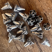 Load image into Gallery viewer, Sterling Silver, India, 925, Cone-Shaped End Caps, Metal, Beads, Silver, Dangle, Charms, Pendants, End Caps, Crafted, Silversmiths, Jewellery, Indian, Ethnic, Tribal, Bracelets, Earrings, Necklaces, Copper, Zinc, Nickel, Statement Jewellery,