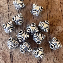 Load image into Gallery viewer, Sterling Silver, India, 925, Five-Sided, Pentagon, Metal, Beads, Ovals, Silver, Dangle, Charms, Pendants, Crafted, Silversmiths, Jewellery, Indian, Ethnic, Tribal, Bracelets, Earrings, Necklaces, Copper, Zinc, Nickel, Statement Jewellery,