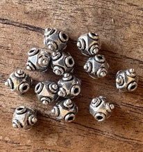 Load image into Gallery viewer, Sterling Silver, India, 925, Five-Sided, Pentagon, Metal, Beads, Ovals, Silver, Dangle, Charms, Pendants, Crafted, Silversmiths, Jewellery, Indian, Ethnic, Tribal, Bracelets, Earrings, Necklaces, Copper, Zinc, Nickel, Statement Jewellery,