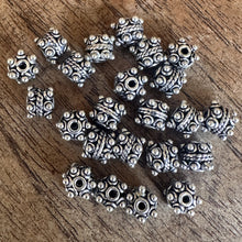 Load image into Gallery viewer, Sterling Silver, India, 925, Metal, Bali-Style, Spacers, Ornate, Beads, Ovals, Silver, Dangle, Charms, Pendants, Crafted, Silversmiths, Jewellery, Indian, Ethnic, Tribal, Bracelets, Earrings, Necklaces, Copper, Zinc, Nickel, Statement Jewellery,