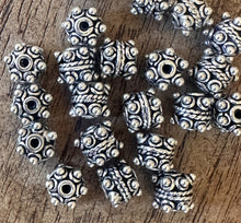 Load image into Gallery viewer, Sterling Silver, India, 925, Metal, Bali-Style, Spacers, Ornate, Beads, Ovals, Silver, Dangle, Charms, Pendants, Crafted, Silversmiths, Jewellery, Indian, Ethnic, Tribal, Bracelets, Earrings, Necklaces, Copper, Zinc, Nickel, Statement Jewellery,