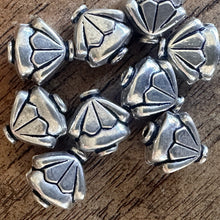 Load image into Gallery viewer, Sterling Silver, India, 925, Metal, Antique-Style, Umbrella-Shaped, Spacers, Beads, Ovals, Silver, Dangle, Charms, Pendants, Crafted, Silversmiths, Jewellery, Indian, Ethnic, Tribal, Bracelets, Earrings, Necklaces, Copper, Zinc, Nickel, Statement Jewellery,