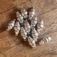 Load image into Gallery viewer, : Sterling Silver, India, 925, Metal, Antique-Style, Ribbed-Ovals, Spacers, Beads, Ovals, Silver, Dangle, Charms, Pendants, Crafted, Silversmiths, Jewellery, Indian, Ethnic, Tribal, Bracelets, Earrings, Necklaces, Copper, Zinc, Nickel, Statement Jewellery,