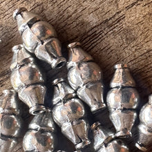 Load image into Gallery viewer, : Sterling Silver, India, 925, Metal, Antique-Style, Ribbed-Ovals, Spacers, Beads, Ovals, Silver, Dangle, Charms, Pendants, Crafted, Silversmiths, Jewellery, Indian, Ethnic, Tribal, Bracelets, Earrings, Necklaces, Copper, Zinc, Nickel, Statement Jewellery,